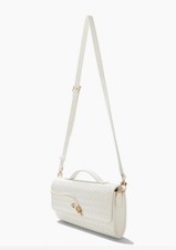 Bolso Bandolera Pow Moda East West Theia Bolso sin asas Crema Neutro Vegano Cartera Nuevo con Etiquetas