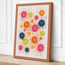 Impresión en lienzo geométrico de órbitas de colores arte de pared decoración del hogar listo para colgar
