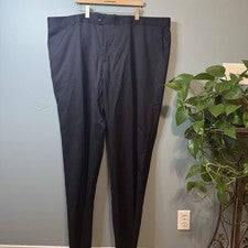 Pantalones Sam Palm Beach Chairman azul marino. Nuevo con etiquetas. Hombre 52 Regular. Mezcla de lana. Sin dobladillo