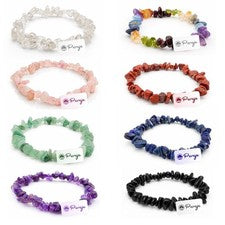 Pulsera de piedras preciosas PURAJA de piedra natural real | Minerales de alta calidad