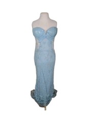 Vestido de novia Nova Luxe The Sequin Baile de graduación Talla Pequeña/4 Lujoso Azul Claro