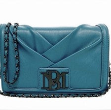 Bandolera Badgley Mischka azul verde correa de cadena para mujer’s
