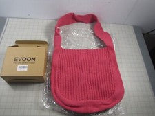 Bolso de Mano Evoon Para Mujer Tejido Crochet Rosa/Rosa Estilo Bohemio NUEVO