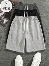 Conjunto de 3 piezas de 3 piezas para hombre deportes moda estilo informal tejido cordón cintura