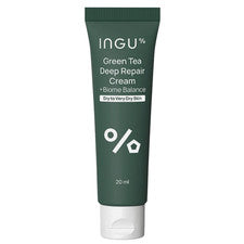 Crema hidratante reparadora profunda INGU té verde cuidado facial calma la piel 20 ml