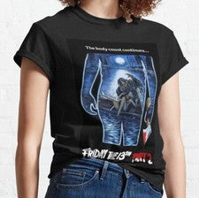 Camiseta clásica con póster de película Friday The 13th Part 2