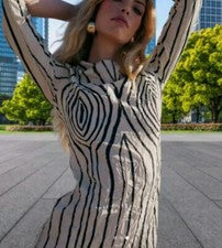 VESTIDO DE TELA ARRUGADA ESTAMPADO COLECCIÓN LIMITADA ZARA MUJER 109€ Talla S