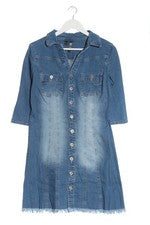 Vestido camisero Rainbow mujer algodón azul talla 38 casual minimalista