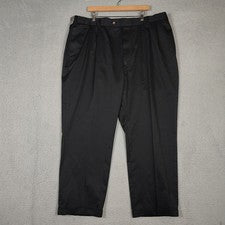 Jos. A. Pantalones de vestir Bank para hombre 48Wx30L negros plisados pierna recta clásicos nuevos con etiquetas