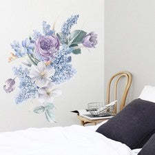 Pegatina de pared extraíble con flores arte murales vinilo cita calcomanías pared hogar habitación decoración