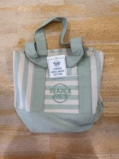 Bolso de Mano Trader Joe's Mini de Lona a Rayas Verde Claro
