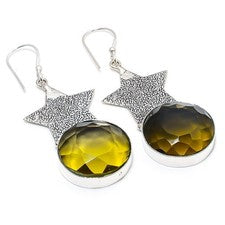 Pendiente de joyería de plata esterlina 925 hecho a mano con piedras...