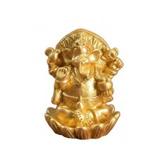 Resina Dorada Elefante Dios Loto Adorno 10 piezas 3,2 x 3,8 cm Mesa Coche Decoración