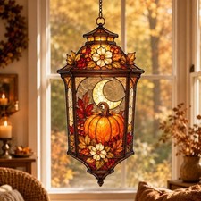 Linterna Acrílica Atrapasol Otoño, Decoración Linterna Colgante Otoño, Regalo Acción de Gracias