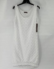 Vestido de malla Design Today’s para mujer Y2K blanco sin mangas talla grande