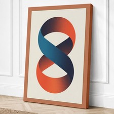Impresión en lienzo minimalista infinito en movimiento arte de pared decoración del hogar listo para colgar