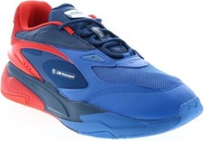 Auténticos zapatos con cordones rápidos Puma para hombre BMW MMS RS ~ azul/rojo