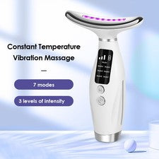 Dispositivo de belleza facial para cuello, masaje facial para cuidado de la piel, masajeador facial 3 en 1 7 modos