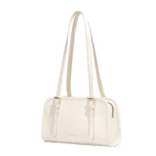 Mossdoom Renee Bolso Bandolera Bolsos de Hombro # Beige Blanco PU Moda para Mujer