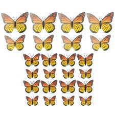 Decoraciones coloridas mariposas naranja para fiestas y para el hogar