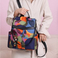 Mochila pequeña para damas Mochilas de moda para mujeres Bolso universitario crema