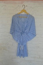 Vestido Caftán Corto Estampado Sanganer 100% Algodón 100% SIN TARIFAS✅0% CARGA SK-44