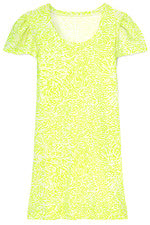 Vestido para mujer - Vestido estampado amarillo - Vestido camiseta - Grande - Jersey algodón