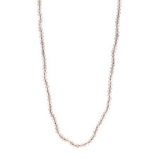 Collar de cuentas de piedra de cuarzo rosa de 36", rondellas de piedra de 6 mm, cuentas de rondelle facetadas