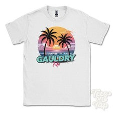 CAMISETA GAULDRY FIFE - Retro Estilo Miami Divertida Parodia de Verano Reino Unido