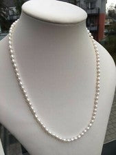 Collar de perlas de agua dulce de plata 925 de 55 cm AAA 4-5