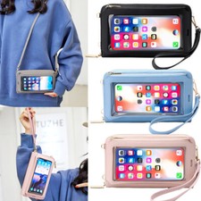 Bolsos bandolera de hombro para teléfono celular con pantalla táctil para mujeres Carteras RFID Bolsos de mano EE. UU.