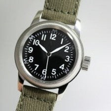 RELOJ MILITAR ELGIN M.R.M.W. Reloj Hombre Montre Roroi TIPO A-11 Negro con Estuche