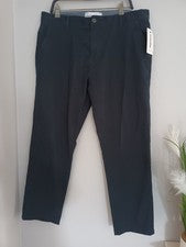 Pantalón chino ajustado azul marino para hombre, talla W38 X 32 longitud