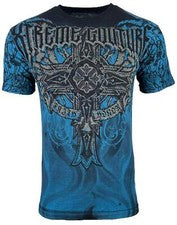 Camiseta Xtreme Couture By Affliction Para Hombre Fe Eterna Motociclista Tatuaje S-5XL