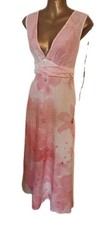 Maxi Vestido de Verano Para Mujer Talla L Multicolor Sin Mangas Cottagecore Glamour Adelgazante