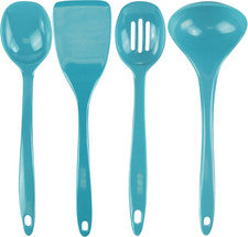 Juego de utensilios Calypso Basics de melamina, 4 piezas, turquesa (81702)