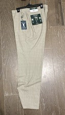 Pantalones Lauren Ralph Lauren Para Hombres 40Wx32 Tostado Ultra Flex Plisado Traje Calce Ajustado Nuevos con Etiquetas