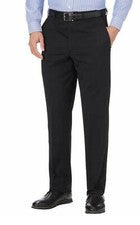 Pantalones de vestir JB Britches para hombre de moda Trek frente plano, negros, talla 32/32 nuevos sin etiquetas