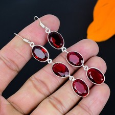 Pendiente de joyería de plata esterlina 925 hecho a mano con piedras...