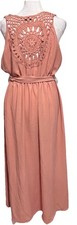 Vestido Mujer Talla S/M Rosa Crochet en la Zona Trasera