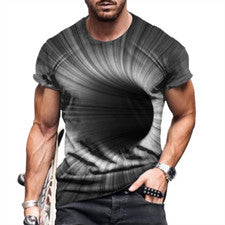 Camisetas Hombres Moda Estampado Gráfico Manga Corta Ropa 3D Aptitud Física Top
