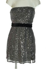Fashion Union Vestidos Lentejuelas Color Plata Talla 42