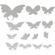 14 piezas calcomanías extraíbles de pared para decoración de espejos mariposa