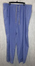 Pantalones estilo pijama a cuadros azules Cremieux Loungewear para hombre talla 4XB grandes nuevos con etiquetas