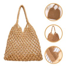 Bolso de hombro de punto de ganchillo para mujer Bolsos de playa para mujer con cremallera