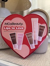 MCo Beauty Lips To Love Péptido Tratamiento Labial Brillo Labial Esmalte En Caja Conjunto de 5 NUEVO