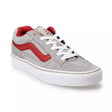 ¡NUEVOS ZAPATOS ZAPATILLAS HOMBRE VANS CALDRONE! ¡GRIS CARBÓN ROJO BLANCO! EN MEDIANO (D)!