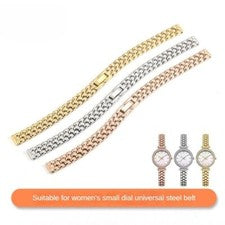 Pulseras de reloj de acero inoxidable macizo premium para mujer 6/8/10/12/14 mm