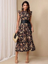 Vestido de mujer refinado elegante estampado floral