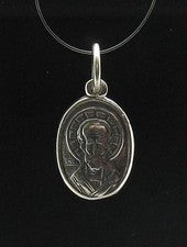 Nuevo colgante de plata esterlina hecho a mano con dije de San Nicolás sólido con sello 925